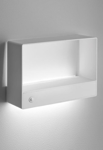 Lampa ścienna wewnętrzna z przyciskiem push-button KIRA A/01 matowy biały - BOVER