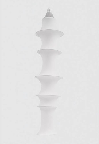 Lampa wisząca FALKLAND 165 - 77W E27, IP20, wys.1650 mm, tkanina 165 + obręcze stal nierdzewna - ARTEMIDE
