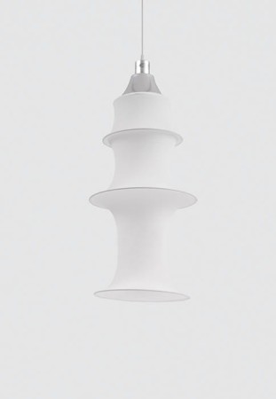 Lampa wisząca FALKLAND 85 - 77W E27, IP20, wys.850 mm, tkanina 85 + obręcze stal nierdzewna - ARTEMIDE  
