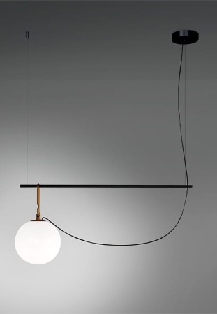 Lampa sufitowa wisząca NH S2 22 czarny-mosiądz - 13W, 1142lm, IP20 - ARTEMIDE