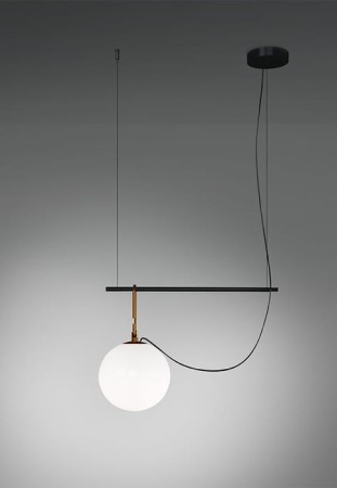 Lampa sufitowa wisząca NH S1 22 czarny-mosiądz - 13W, 1142lm, IP20 - ARTEMIDE