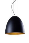 Lampa wisząca EGG L czarny-złoty - 25W LED, 220-230V, IP20, wys.285 cm