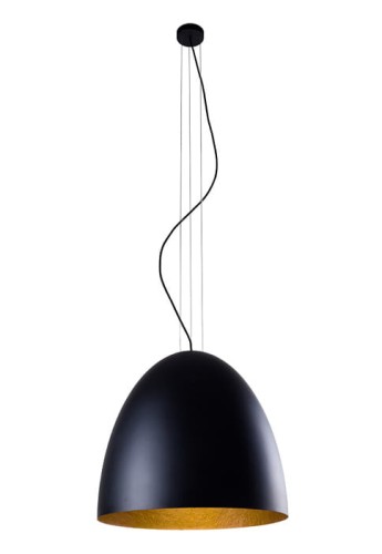 Lampa wisząca EGG L czarny-złoty - 25W LED, 220-230V, IP20, wys.285 cm