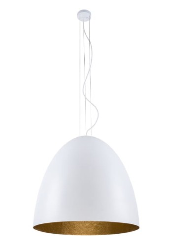 Lampa wisząca EGG XL biały-złoty - 25W LED, 220-230V, IP20, wys.350 cm