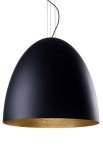 Lampa wisząca EGG XL czarny-złoty - 25W LED, 220-230V, IP20, wys.350 cm