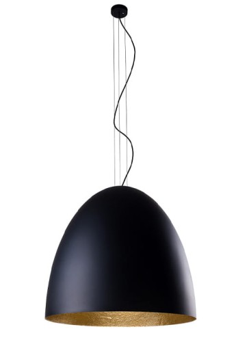 Lampa wisząca EGG XL czarny-złoty - 25W LED, 220-230V, IP20, wys.350 cm