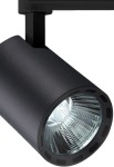 Oprawa oświetleniowa szynowa cylindryczna LED COB - 220-240V, 30W, 3000K, 2100lm, adapter 3-fazowy, 24°, IP20, czarna