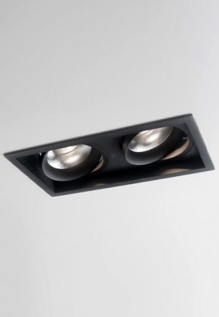 Oprawa oświetleniowa sufitowa wpuszczana SAVO 20 SQUARE DOUBLE R black matt - LED, 24°, 2700K, CRI>90, IP20 - MOLTO LUCE