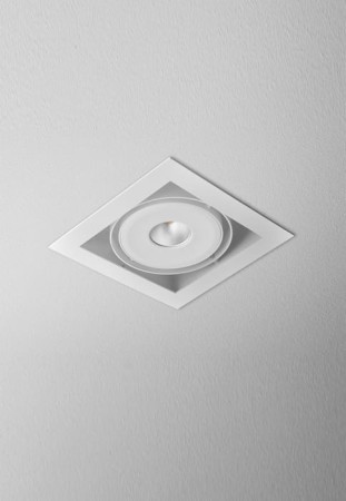 Oprawa sufitowa wewnętrzna wpuszczana SQUARES 111x1 QRLED L927 38° biały - 6W, 2700K, CRI>90, IP20 - AQFORM 