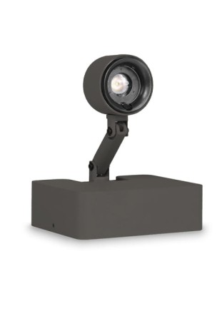 Oprawa oświetleniowa led ścienno-sufitowa MUSEO RADIUS NANO BASE concrete grey - 5W, 3000K, CRI95, możliwość ściemniania 1-10 V, medium 25° - EXENIA 