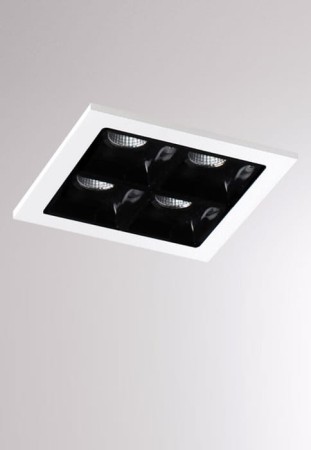 Oprawa oświetleniowa sufitowa wpuszczana LIRO R white black - LED 6W 30° 3000K 500lm IP20 - MOLTO LUCE 