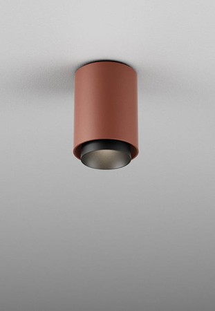 Oprawa sufitowa natynkowa wewnętrzna VYRO x1 round LED 230V M930 27° Phase-Control terakota - 8W, 3000K, CRI>90, IP20 - AQFORM 