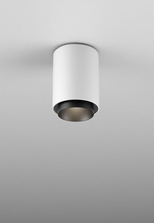 Oprawa sufitowa natynkowa wewnętrzna VYRO x1 round LED 230V M930 27° Phase-Control biało-czarny - 8W, 3000K, CRI>90, IP20 - AQFORM 