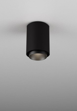 Oprawa sufitowa natynkowa wewnętrzna VYRO x1 round LED 230V M930 27° Phase-Control czarny - 8W, 3000K, CRI>90, IP20 - AQFORM 