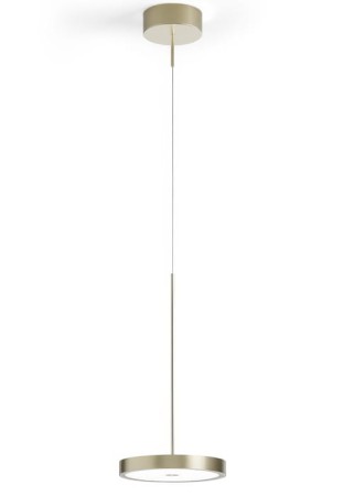Oprawa oświetleniowa wisząca DIP champagne - LED 18W 2700K Ra>90 1931lm 220-240V AC dimmable (DALI/Push DIM) ⌀25 cm - PANZERI 