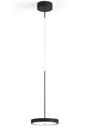 Oprawa oświetleniowa wisząca DIP mat black - LED 18W 2700K Ra>90 1931lm 220-240V AC dimmable (DALI/Push DIM) ⌀25 cm - PANZERI 