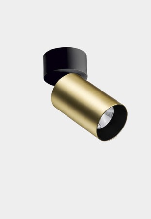 Oprawa oświetleniowa natynkowa wewnętrzna ATOM matowe złoto - ø52 120V 7.5W 3000K CRI 90 43º 245lm IP43 - LEDS C4 