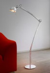 Lampa podłogowa z podstawą NAOMI TERRA anodised aluminium - 150W Hal E27 IP20 - LUMINA