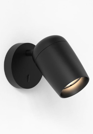Oprawa oświetleniowa ścienna wewnętrzna KOTO SINGLE SWITCHED matowy czarny - 6W Max LED GU10 IP20 - ASTRO 