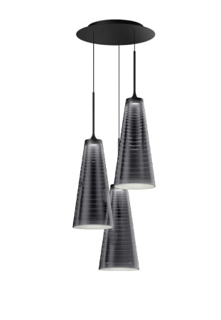 Lampa sufitowa wisząca LOOK AT ME CLUSTER 21 czarny - LED 50W, 3000K, 1380lm, CRI90, Dimmable (Push-APP) - ARTEMIDE