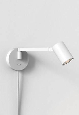 Oprawa oświetleniowa ścienna wewnętrzna ASCOLI SWING PLUG-IN matowy biały - 6W Max LED GU10 IP20 - ASTRO 