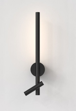 Oprawa oświetleniowa ścienna wewnętrzna BATON READER matowy czarny - 5.1W LED 191lm 2700K Reader: 2700K IP20 - ASTRO 