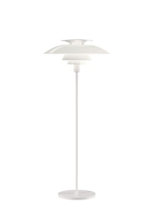 Lampa podłogowa PH 80 - 70W E27, IP20 biały opalowy akryl-biały - LOUIS POULSEN