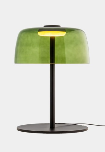 Lampa stołowa wewnętrzna LEVELS 1 BODY Ø320mm - LED 14.7W SW 2700-3000-4000K 1069lm 3 STEPS DIMMING czarny-zielony - LEDS C4