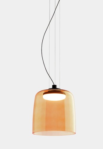 Lampa wisząca wewnętrzna LEVELS 1 BODY Ø220mm - LED 19W SW 2700-3000-4000K 1381lm PHASE CUT czarny-bursztynowy - LEDS C4