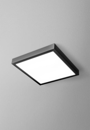 Oprawa sufitowa natynkowa wewnętrzna BLOS LED M930 hermetic czarna - 46W 230V 3000K 3630lm ON/OFF IP44 - AQFORM