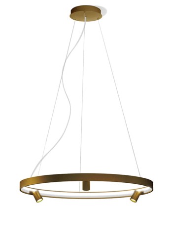 Lampa sufitowa wisząca ARENA bronze - ⌀100 cm LED 92W 2700K Ra>90 6732lm 220-240V AC dimmable (DALI/Push DIM) - PANZERI