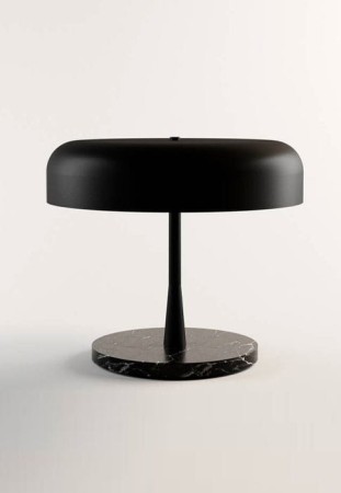 Lampa stołowa wewnętrzna REA matowy czarny - 3xE27, 220-240V, IP20 - ROBIN