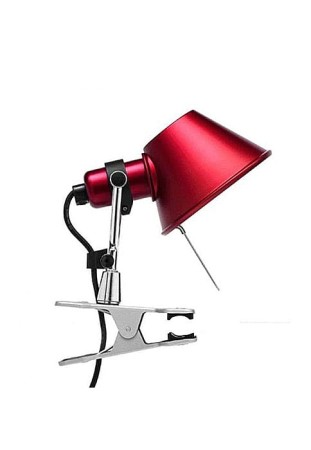 Lampa z klipsem TOLOMEO MICRO PINZA czerwony - LED 5W E14 220V-240V 267lm IP20 - ARTEMIDE