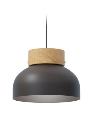 Lampa wisząca wewnętrzna REIKO Flat matowy czarny - Ø21cm, E27, 220-240V, IP20 - ROBIN 