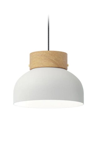 Lampa wisząca wewnętrzna REIKO Flat matowy biały - Ø21cm, E27, 220-240V, IP20 - ROBIN 