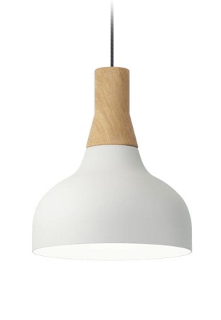 Lampa wisząca wewnętrzna REIKO Cone matowy biały - Ø21cm, E27, 220-240V, IP20 - ROBIN 