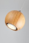 Lampa wisząca, drewno naturalne - GU10 LED 12W IP20