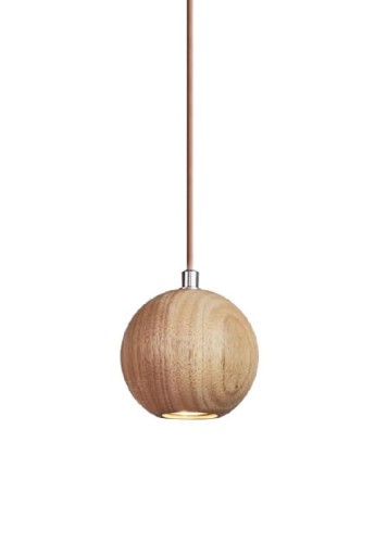 Lampa wisząca, drewno naturalne - GU10 LED 12W IP20