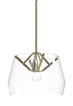 Lampa wisząca ATLAS D450 przezroczysty - 60W E27 220-240V IP20 - TONONE