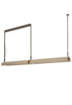 Lampa wisząca ALUET S/100/2L beż-drewno jesionowe - 2x34,56W LED CRI:90 2700K 2x4200lm- BOVER