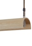 Lampa wisząca ALUET S/100/2L beż-drewno jesionowe - 2x34,56W LED CRI:90 2700K 2x4200lm- BOVER