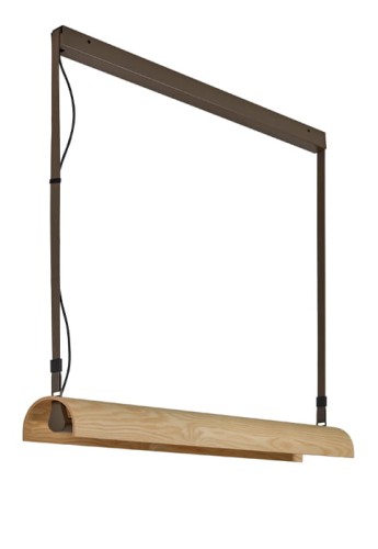 Lampa wisząca ALUET S/100 beż-drewno jesionowe - 34,56W LED CRI:90 2700K 4200lm - BOVER