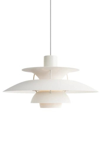 Lampa wisząca wewnętrzna HP 5 monochromatyczny biały - 75W E27 IP20 - LOUIS POULSEN