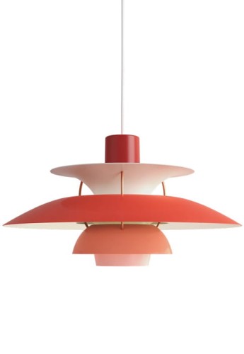 Lampa wisząca wewnętrzna HP 5 odcienie czerwonego - 75W E27 IP20 - LOUIS POULSEN