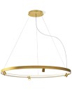 Lampa sufitowa wisząca ARENA mat brass - LED 129W 2700K Ra>90 9675lm 220-240V AC dimmable (DALI/Push DIM) ⌀150 cm - PANZERI
