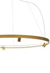 Lampa sufitowa wisząca ARENA mat brass - LED 129W 2700K Ra>90 9675lm 220-240V AC dimmable (DALI/Push DIM) ⌀150 cm - PANZERI