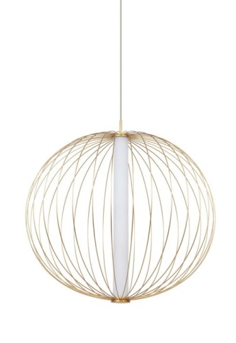 Lampa wisząca TREVISO duża złota - LED 28W, 3000K, 4000K, 6000K (regulowana), 3750lm, 230V, IP20