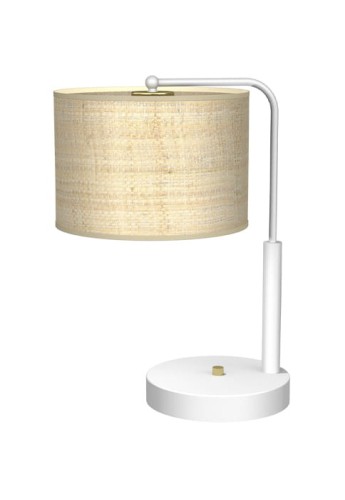 Lampa stołowa MARSHALL white-rattan - E27 230V IP20