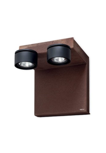 Oprawa oświetleniowa ścienna STEP 3 corten - 2x18W+66W, 3000K, CRI85, ON/OFF, IP20, Medium 44° - EXENIA