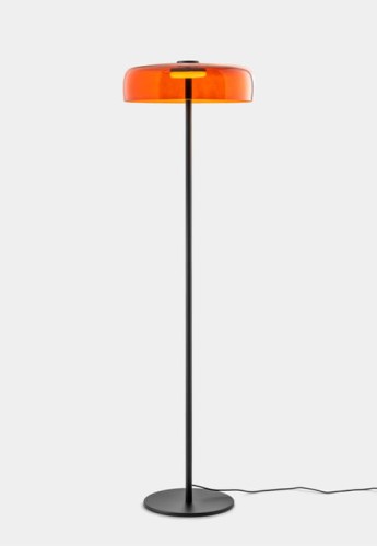 Lampa podłogowa wewnętrzna LEVELS 1 Body Ø420mm - LED 17W SW 2700-3000-4000K PUSH 750lm czarny-bursztynowy - LEDS C4